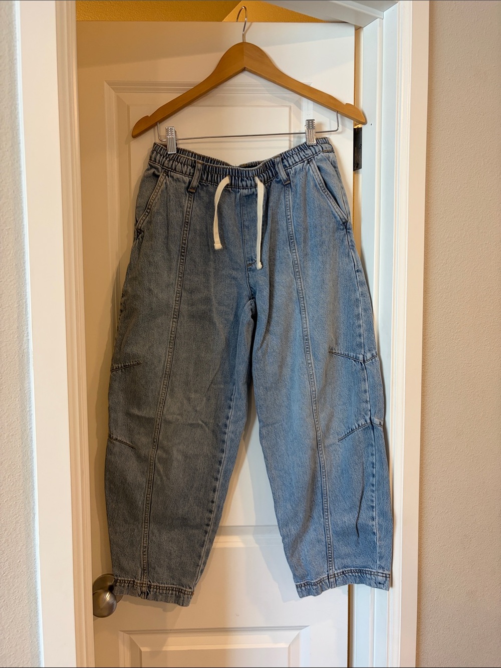 Pull on Barrel Light Denim Women's Drawstring